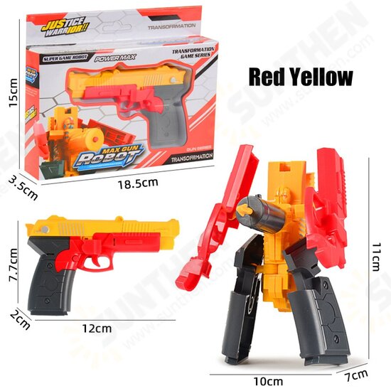 Children's Deformation Pistol Robot Toy Puzzle DIY Assembly Toy Christmas Gift