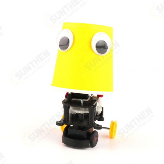 DIY Educational Electric Automatic Obstacle Avoidance Robot Scientific Invention Toys