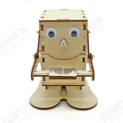DIY Wooden Coin-eating Robot Assembling Toys Creativity Technology Small Production DIY Wooden Coin-eating Robot Assembling Toys Creativity Technology Small Production