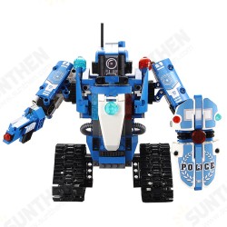 DOUBLE E CaDA C51048W DIY 2.4G 2 In 1 Block Building Flexible Joint RC Tank Truck Robot Assembled Toy DOUBLE E CaDA C51048W DIY 2.4G 2 In 1 Block Building Flexible Joint RC Tank Truck Robot Assembled Toy