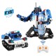 DOUBLE E CaDA C51048W DIY 2.4G 2 In 1 Block Building Flexible Joint RC Tank Truck Robot Assembled Toy