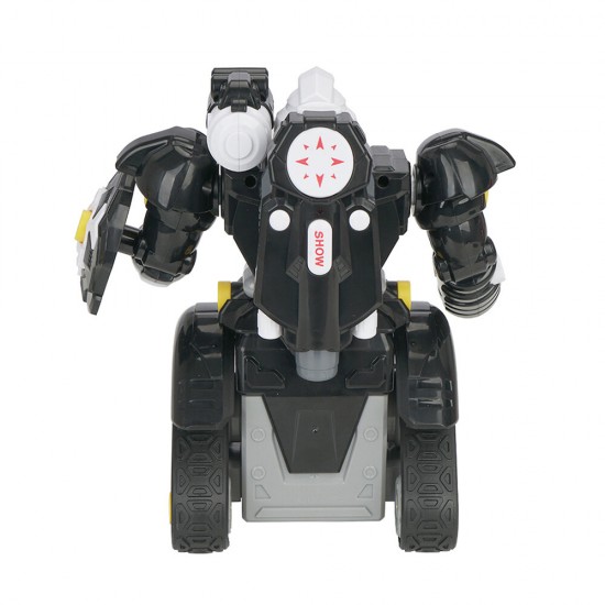 Q033 DIY Smart 2.4G Block Building One-Key Demonstration 360° Rotation RC Robot Toy