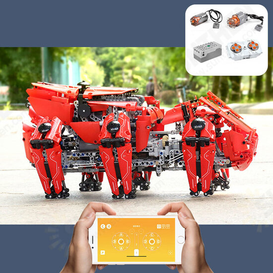 20005 DIY Six-legged Robot APP Control Assembled Building Block Bricks Toy Model for Boys Birthday Gift