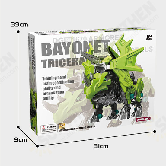 5702 DIY Assembled Electric Dinosaur Bayonet Triceratops Children Toys