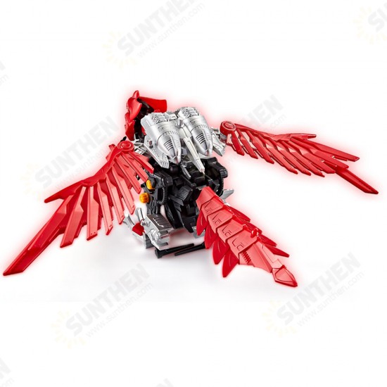 5703 DIY Assembled Electric Dinosaur Long Feather Raptor RC Robot Toy