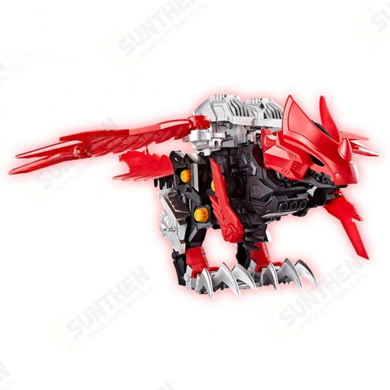 5703 DIY Assembled Electric Dinosaur Long Feather Raptor RC Robot Toy