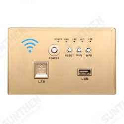 300Mbps 118-Type Wall Embedded Router Wireless AP Panel Router WPS WiFi Repeater Extender 1500mA USB Charge Socket 300Mbps 118-Type Wall Embedded Router Wireless AP Panel Router WPS WiFi Repeater Extender 1500mA USB Charge Socket