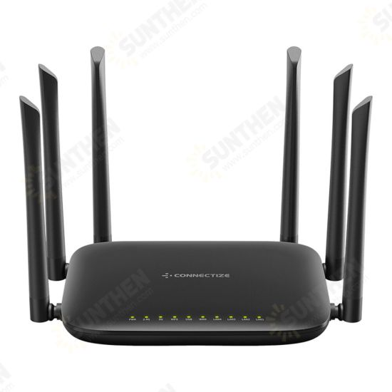 AC2100 Wireless Router Dual Band 2.4G/5G Gigabit WiFi Router US/EU Plug Support MU-MIMO Beamforming Signal Amplifier with 6 Antennas G6