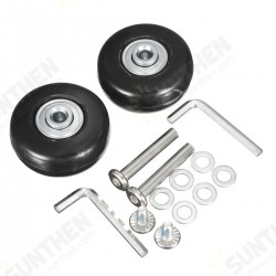 2 Sets Luggage Suitcase Replacement Wheels OD 43 ID 6 W 18 Axles 30 Repair Tools 2 Sets Luggage Suitcase Replacement Wheels OD 43 ID 6 W 18 Axles 30 Repair Tools