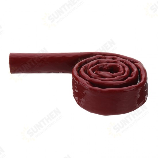 8/10/12/20mm Fibreglass Fire Sleeving 50cm Protective Heat Fire Shield Silicone Hose