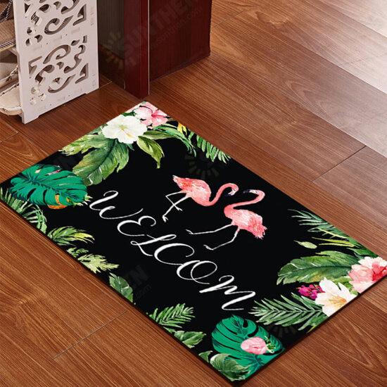 40x60cm Washable Anti-slip Flamingo Doormat Carpet Floor Rug Bath Mat Indoor Rug