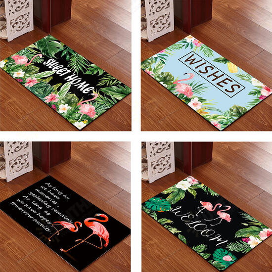 40x60cm Washable Anti-slip Flamingo Doormat Carpet Floor Rug Bath Mat Indoor Rug