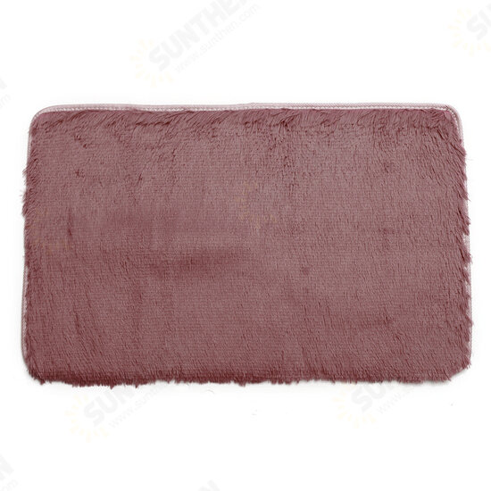 80x50cm Absrobent Shaggy Carpet Home Anti Slip Rug Bedroom Soft Mat