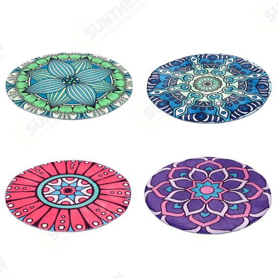 Round Style Decoration Fluffy Rugs Shaggy Carpet Floor Mat Anti-Skid at Home Bedroom Yoga Meditaion Mat