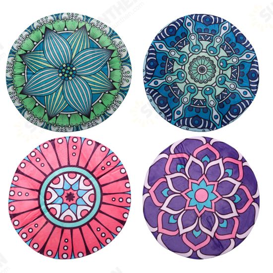 Round Style Decoration Fluffy Rugs Shaggy Carpet Floor Mat Anti-Skid at Home Bedroom Yoga Meditaion Mat