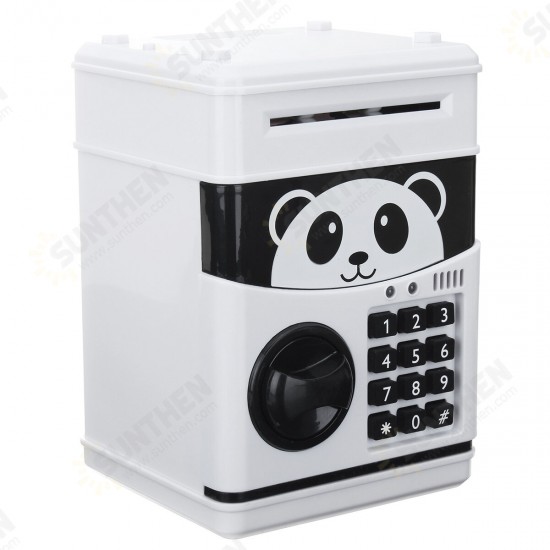 Coins Saving Box Bank Safe Box Automatic Deposit Banknote Christmas Gift Panda Electronic Piggy Bank ATM Password Money Box Cash