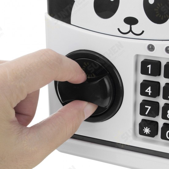 Coins Saving Box Bank Safe Box Automatic Deposit Banknote Christmas Gift Panda Electronic Piggy Bank ATM Password Money Box Cash