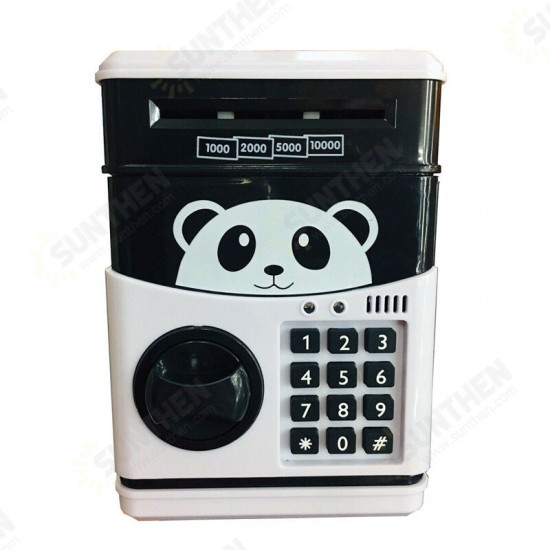 Coins Saving Box Bank Safe Box Automatic Deposit Banknote Christmas Gift Panda Electronic Piggy Bank ATM Password Money Box Cash