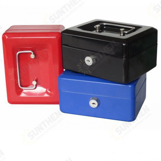 Mini Portable Security Safe Box Money Jewelry Storage Collection Box for Home School Office With Compartment Tray Lockablexs