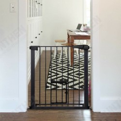Extra Wide Pet Gate for Dog Cat Animal, Baby Gate Fence Pens with Swing Door Kids Play Gate 30inch Tall Doggie Gate for Stairs Doorway White/Black Extra Wide Pet Gate for Dog Cat Animal, Baby Gate Fence Pens with Swing Door Kids Play Gate 30inch Tall Doggie Gate for Stairs Doorway White/Black