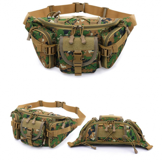 Hunting Multifunctional Tactical Running Multi-Purpose Bag Vest Waist Pouch Utility Pack