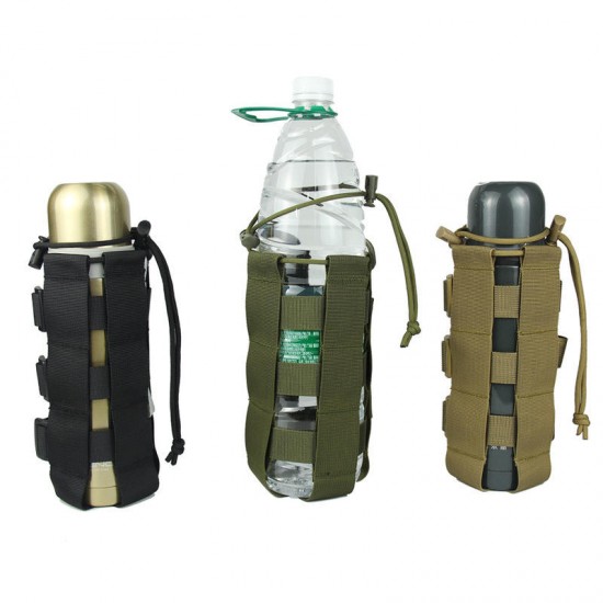 AC019 500/2500ml Water Bottle Bag Camping Hiking Tactical Kettle Pouch Portable Cup Storage Bag