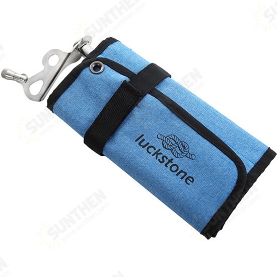 500D Oxford Cloth Folding Camping Pegs Nail Storage Bag Multi-pocket Tackle Climbing Bags