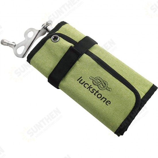 500D Oxford Cloth Folding Camping Pegs Nail Storage Bag Multi-pocket Tackle Climbing Bags