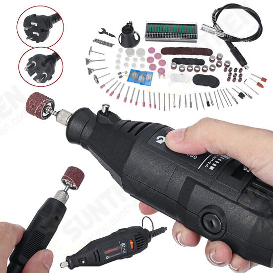 180PCS Professional Mini Electric Drill Grinder Kit 5 Speed Rotary Engraver Set For Engraving Drilling Cleaning Polishing Sharpening Cutting Carving