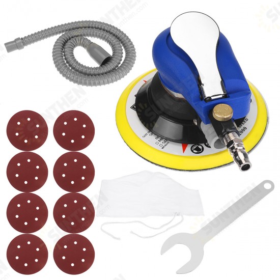 6inch Air Palm Random Orbital Sander 150mm Hand Sanding Pneumatic Sanding Tool Set