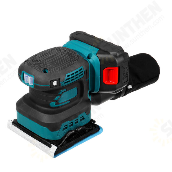 Electric Square Sander Furniture Wood Metal Paint Grinder Buffer Polishing Machine W/1pc/2pc 2.0Ah Battery EU/US Plug Fit Makita 18V Battery