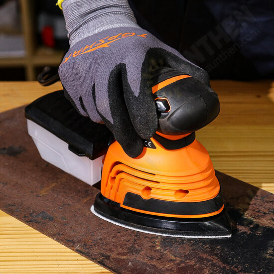 TS-SD2 130W Mouse Detail Sander Small Sander with 12Pcs Sandpapers Dust Collection Box Hand Sander EU/US Plug