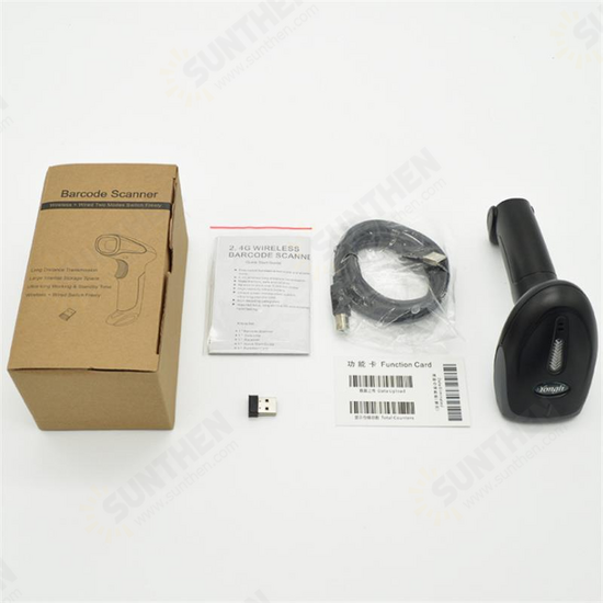 XYL-9030 Wireless 1D Barcode Handheld Scanner 1D Barcode Reader USB Connection for Supermaket Library Logistics Express Retail Store Warehouse