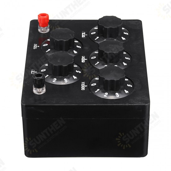 0-9999.9Ω Variable Resistor Substitution Box Ohm Adjustable Substitution Resistance Knob Switch Precision Physical Experiment