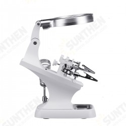 10 LED Helping Hand Clamp Magnifying Glass Soldering Iron Stand Magnifier Tool 10 LED Helping Hand Clamp Magnifying Glass Soldering Iron Stand Magnifier Tool