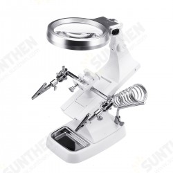 10 LED Helping Hand Clamp Magnifying Glass Soldering Iron Stand Magnifier Tool 10 LED Helping Hand Clamp Magnifying Glass Soldering Iron Stand Magnifier Tool