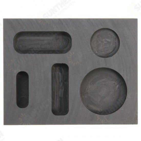 10 OZ Graphite Crucible Ingot Bar Combo Mold For Silver Gold Melting Casting