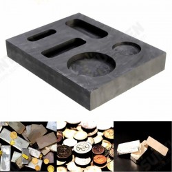 10 OZ Graphite Crucible Ingot Bar Combo Mold For Silver Gold Melting Casting 10 OZ Graphite Crucible Ingot Bar Combo Mold For Silver Gold Melting Casting