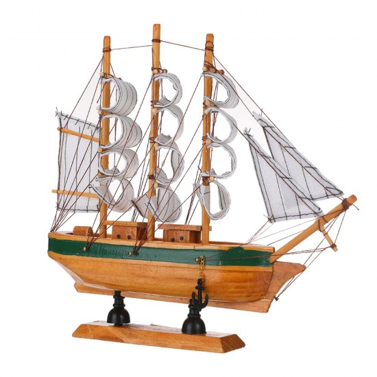 10 inch DIY Assembly Marion Wooden Ship Boats Model Sailing Decor Xmas Gift Toy