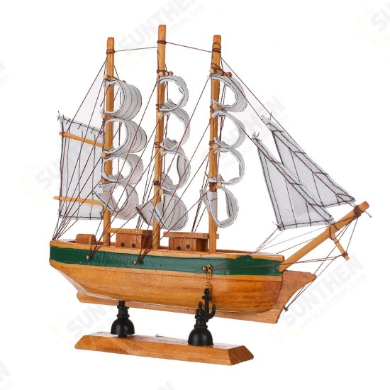 10 inch DIY Assembly Marion Wooden Ship Boats Model Sailing Decor Xmas Gift Toy