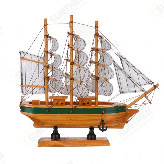 10 inch DIY Assembly Marion Wooden Ship Boats Model Sailing Decor Xmas Gift Toy