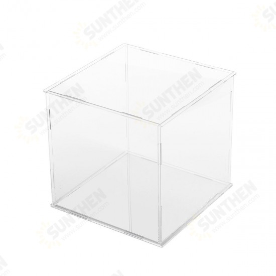 10/20/30cm Acrylic Display Case Box Dustproof Self-Assembly Model Protection