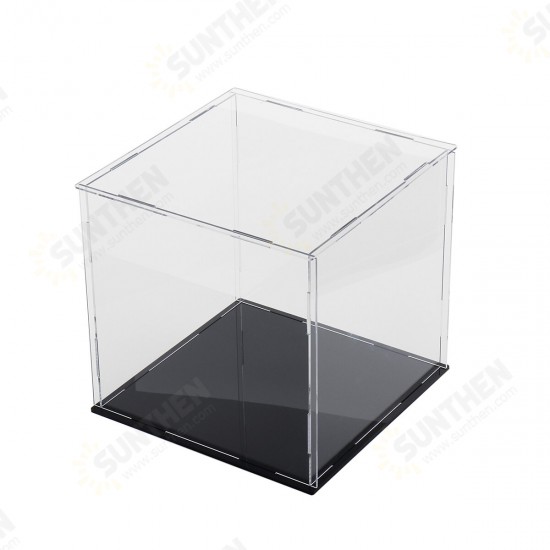 10/20/30cm Acrylic Display Case Box Dustproof Self-Assembly Model Protection