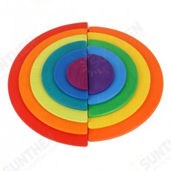 11Pcs Educational Wooden Rainbow Puzzle Game Blocks Brick Toys for Baby Toddler 11Pcs Educational Wooden Rainbow Puzzle Game Blocks Brick Toys for Baby Toddler