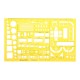 1:50 Interior Decorations Architectural Furniture Drawing Template KT Soft Plastic Ruler Stencil