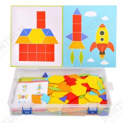 170PCS Wooden IQ Game Jigsaw Early Learning Educational Tangram Puzzle Kid Toy 170PCS Wooden IQ Game Jigsaw Early Learning Educational Tangram Puzzle Kid Toy