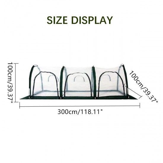 200x100x100cm PVC Garden Greenhouse Cover Waterproof Protects Plants Flowers Planting Heat Proof Cold Proof