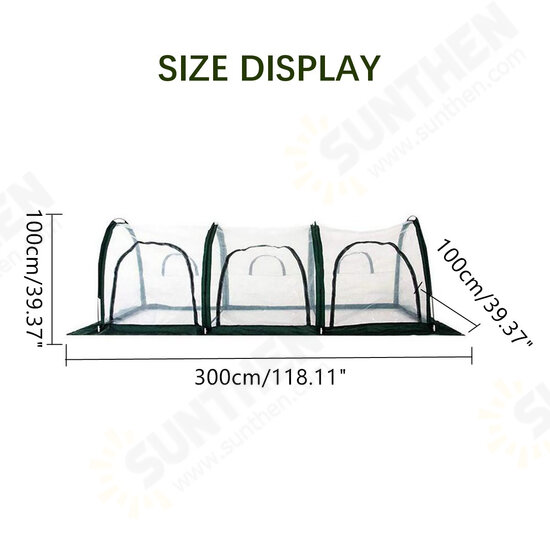 200x100x100cm PVC Garden Greenhouse Cover Waterproof Protects Plants Flowers Planting Heat Proof Cold Proof