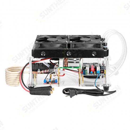 220V 2100W Mini Induction Heating Machine Heater Air Water Double Cooling DIY Device Science Model Kit