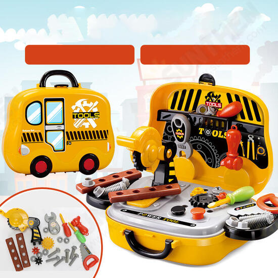 23PCS Children's Maintenance Tools Kit Set Repair Tool Suitcase Kids' Educational Repair Toys Gift